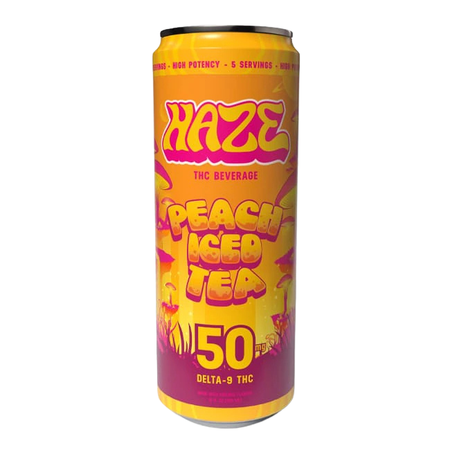 Haze Peach Iced Tea THC Beverage – 50MG